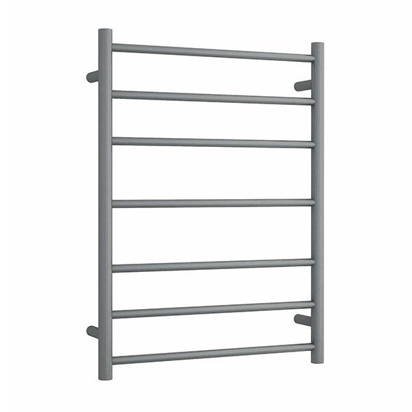 Thermogroup 7 Bar Round Ladder Heated Towel Rail - Gunmetal Grey - Wellsons