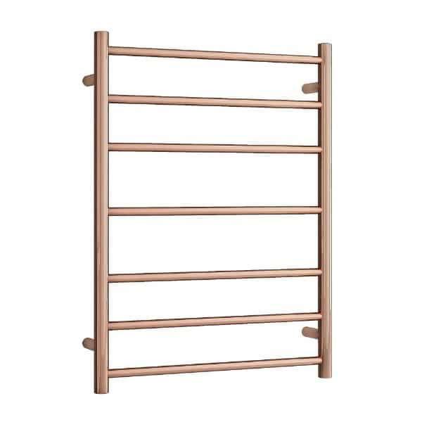 Thermogroup 7 Bar Round Ladder Heated Towel Ladder - Rose Gold - Wellsons