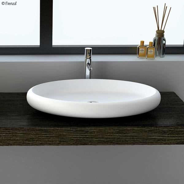 Fienza Antonia Solid Surface Basin - Matte White - Wellsons