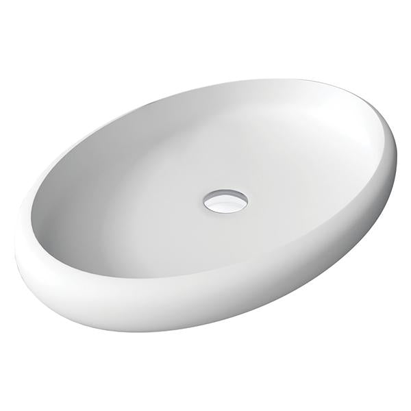 Fienza Antonia Solid Surface Basin - Matte White - Wellsons
