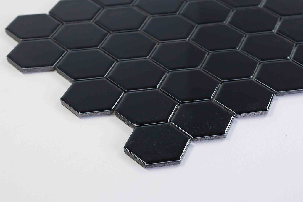 Astra Gloss Black Hexagon Tile