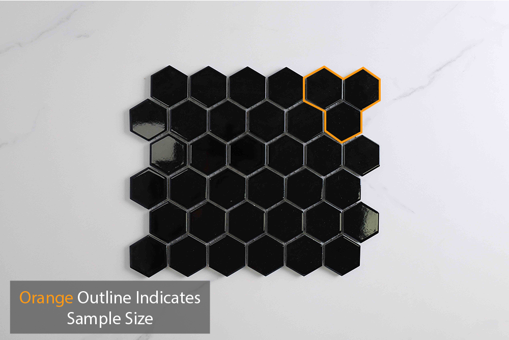 Astra Gloss Black Hexagon Tile