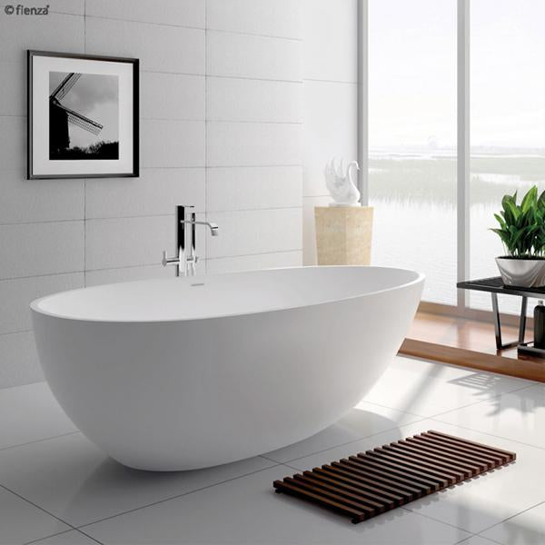 Fienza Bahama Freestanding Stone Bath 1700mm - Matte White - Wellsons