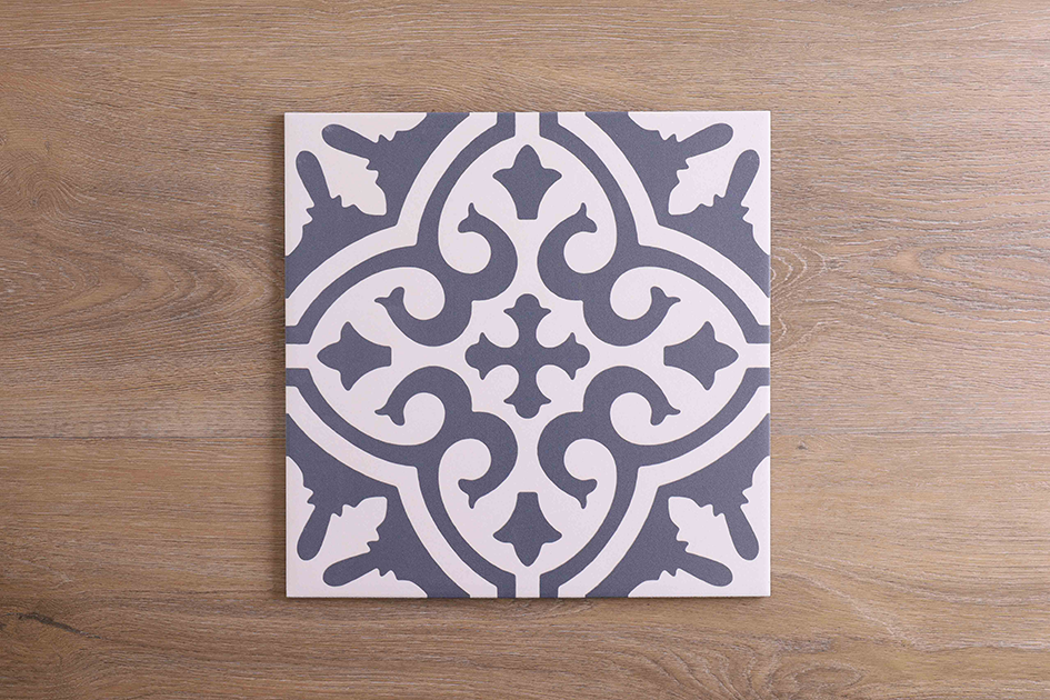 Botania Blue Matt Encaustic Look Tile