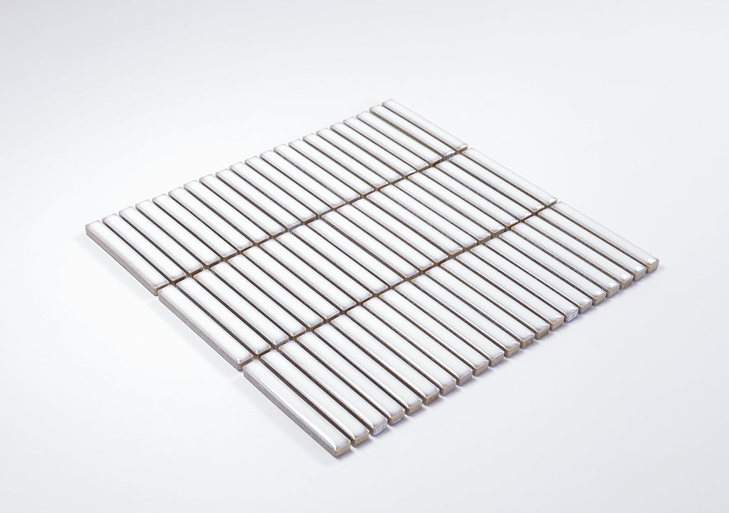 Byron Kit kat White Chalk Mosaic Tile