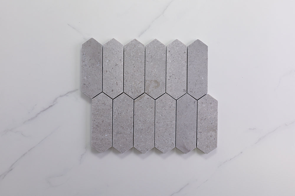 Deca Light Grey Honed Long Hexagon Tile