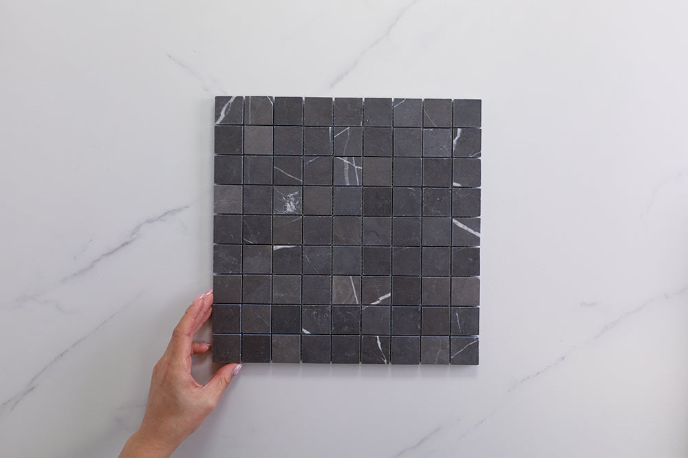Deca Dark Grey Honed Square Tile
