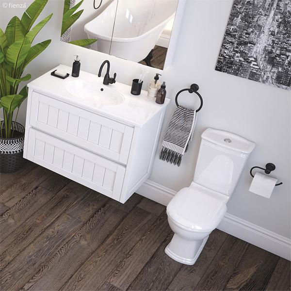 Fienza Eleanor Gooseneck Basin Mixer - Matte Black - Wellsons