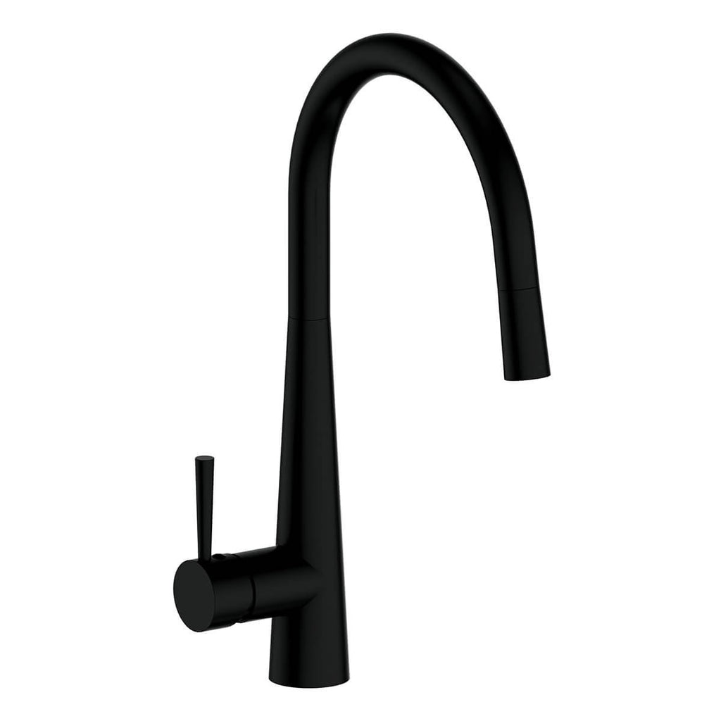 Greens Galiano Pull Down Sink Mixer - Matte Black - Wellsons