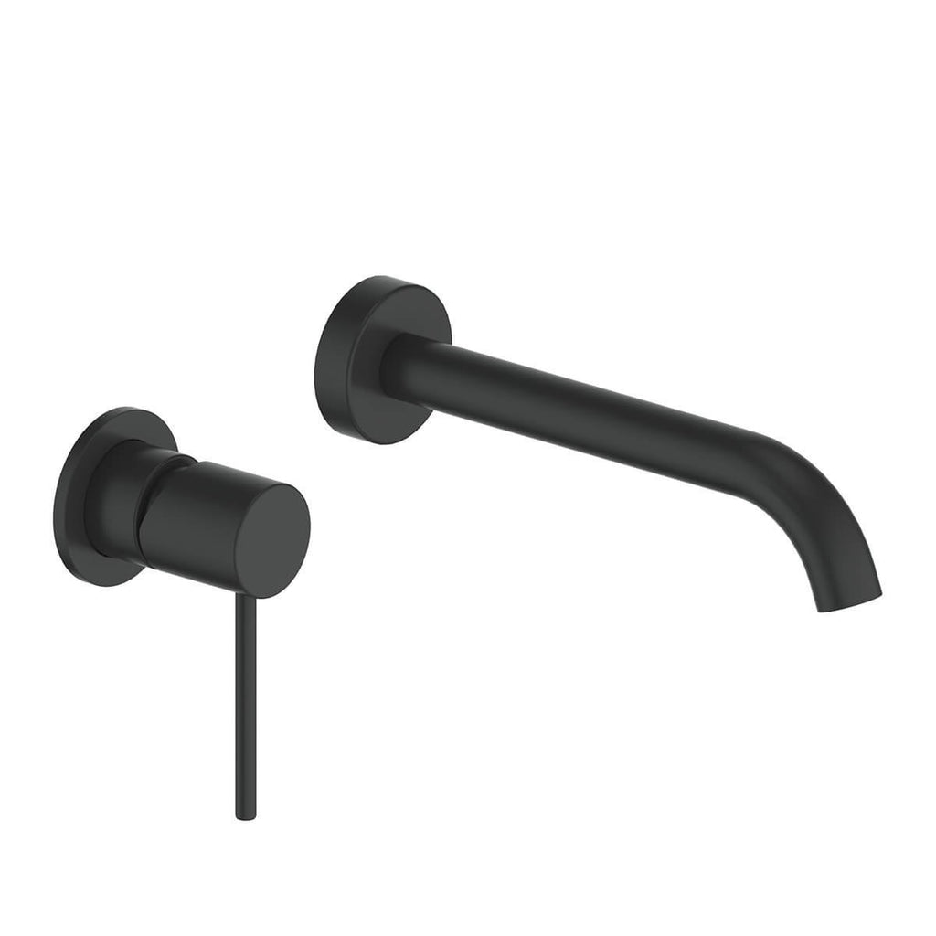 Greens Gisele Wall Basin Mixer - Matte Black - Wellsons