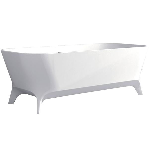 Fienza Hampton Stone Freestanding Bath - Matte White - Wellsons