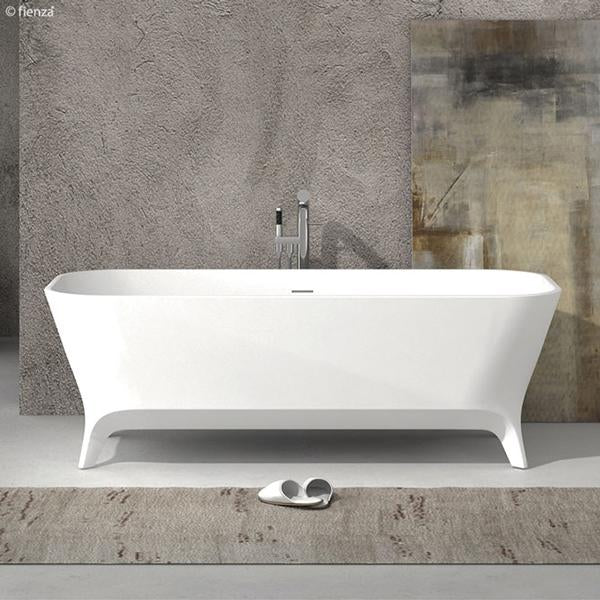 Fienza Hampton Stone Freestanding Bath - Matte White - Wellsons
