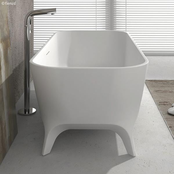 Fienza Hampton Stone Freestanding Bath - Matte White - Wellsons
