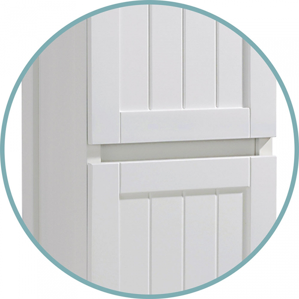 Fienza Hampton Tallboy - Satin White - Wellsons