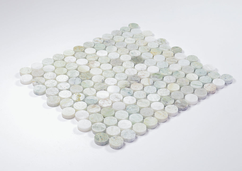 Infinity Green Penny Round Mosaic