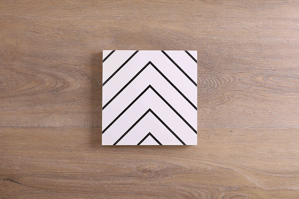 Kinston Matt white Encaustic Look Tile