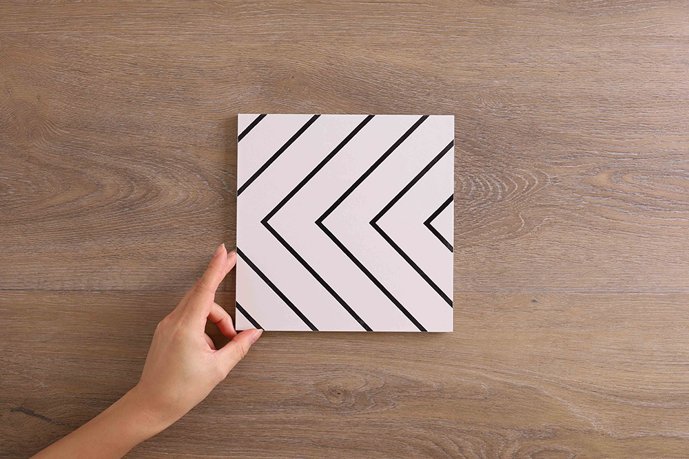 Kinston Matt white Encaustic Look Tile