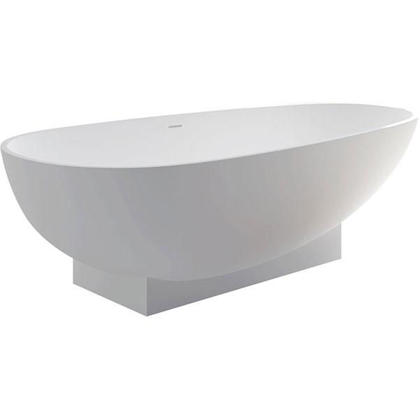 Fienza Lagoona Stone Freestanding Bath - Matte White - Wellsons