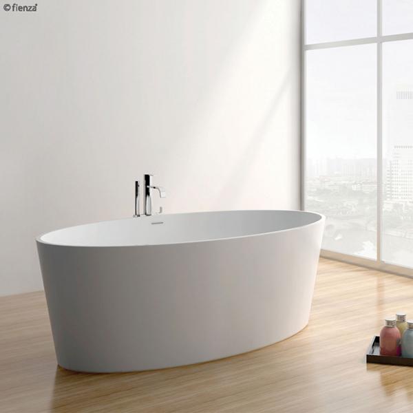 Fienza Lexy Stone Freestanding Bath 1600mm - Matte White - Wellsons