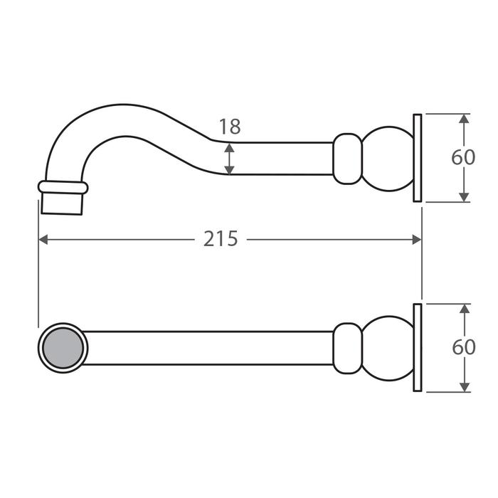Fienza Lillian Bath Outlet - Brushed Nickel - Wellsons