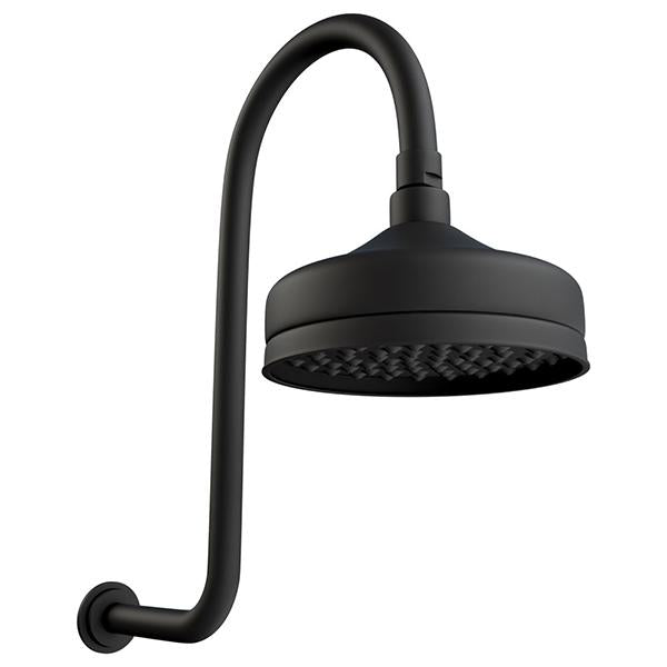 Fienza Lillian Wall Arm Shower Set - Matte Black - Wellsons
