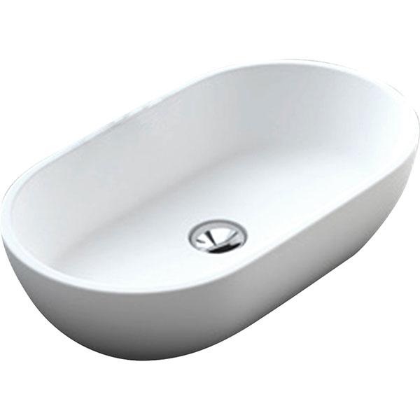 Fienza Nero Solid Surface Basin - Matte White - Wellsons