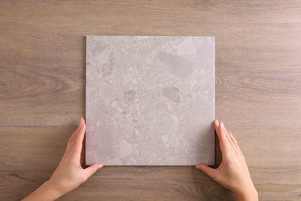 Pagewood Terrazzo Look Grey Matt Tile