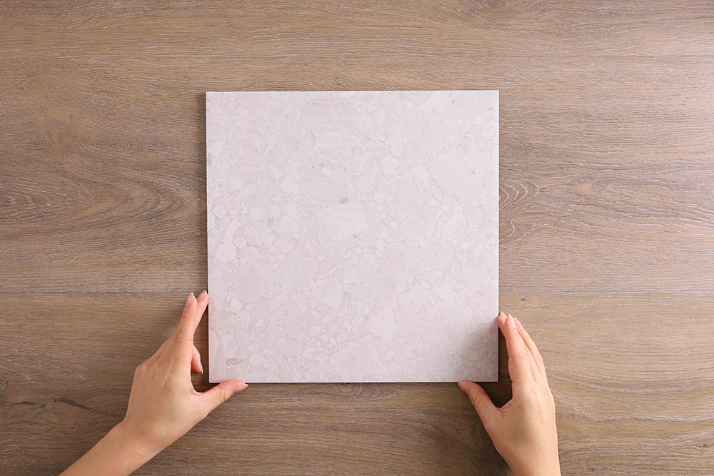 Pagewood Terrazzo look White Matt Tile