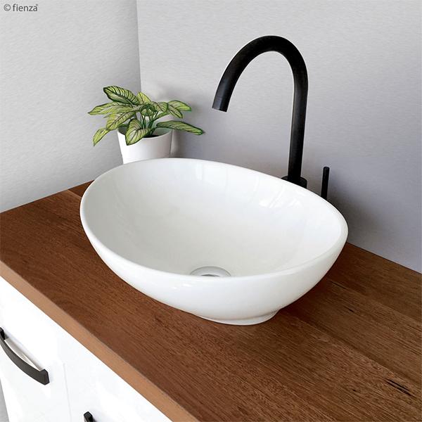 Fienza Paola Above Counter Basin - Gloss White - Wellsons