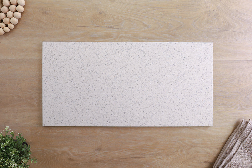 Parco White Matt Terrazzo Look Tile