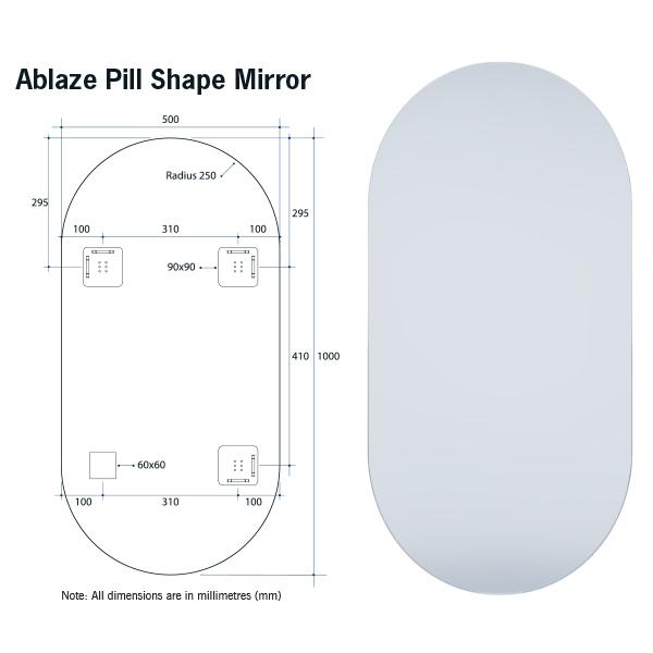 Thermogroup Pill Polished Edge Mirror - Wellsons