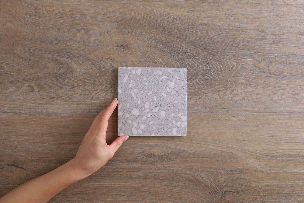 Signia Light Grey Terrazzo Look Tile