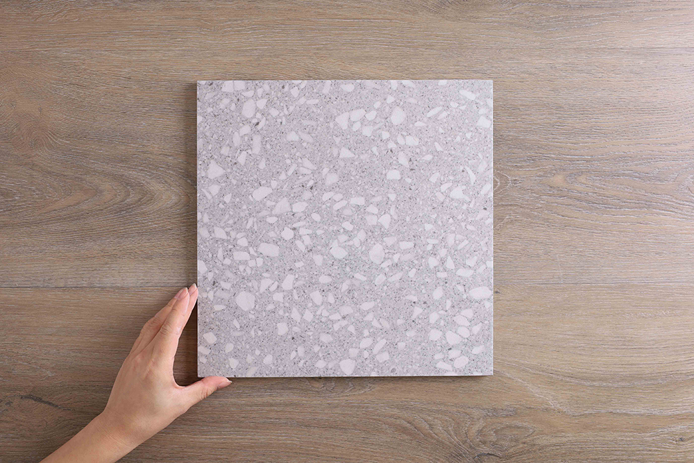 Signia Light Grey Terrazzo Look Tile