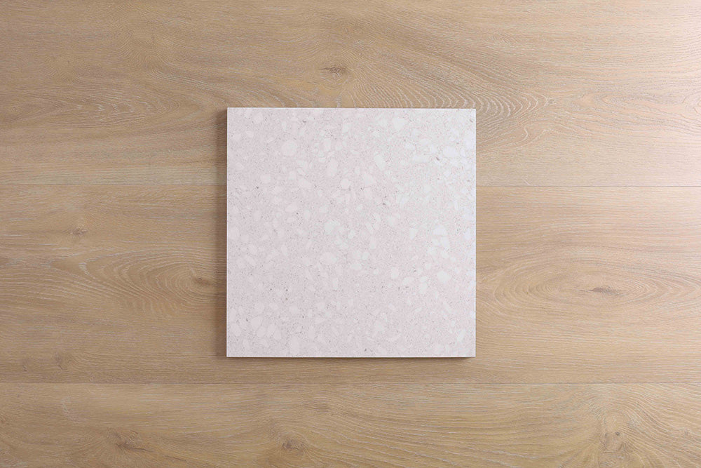 Signia Misty White Terrazzo Look Tile