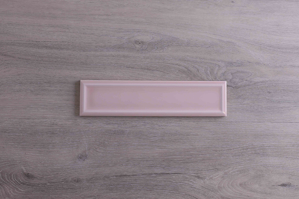 Tribeca Pink Gloss Bevelled Subway Tile