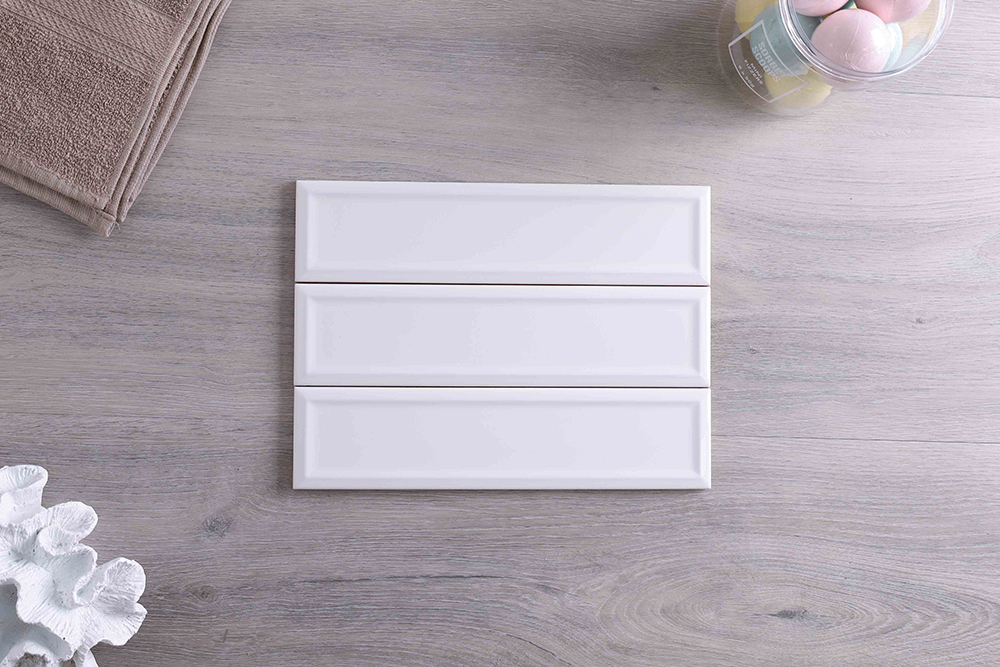 Tribeca White Gloss Bevelled Subway Tile