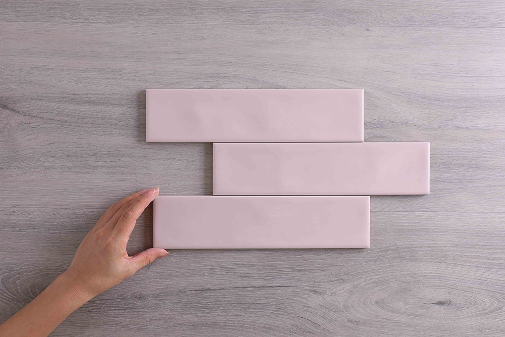 Tribeca Pink Satin Subway Tile