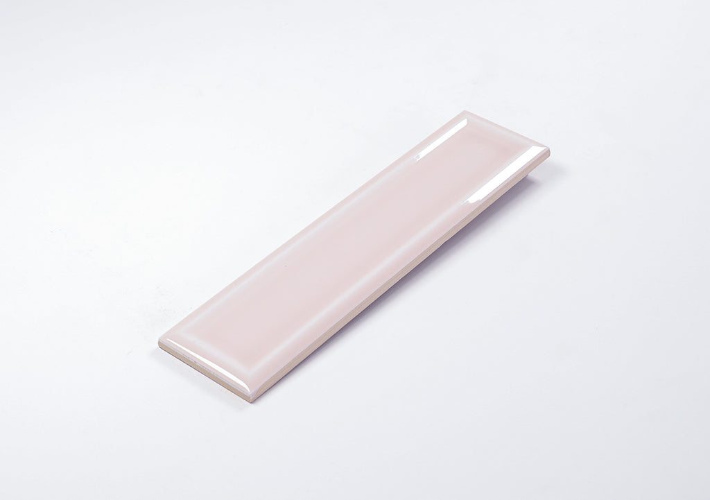 Tribeca Pink Gloss Bevelled Subway Tile