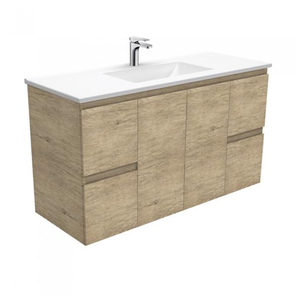 Fienza Vanessa Edge Wall Hung Vanity 600mm - 1500mm - Scandi Oak - Wellsons