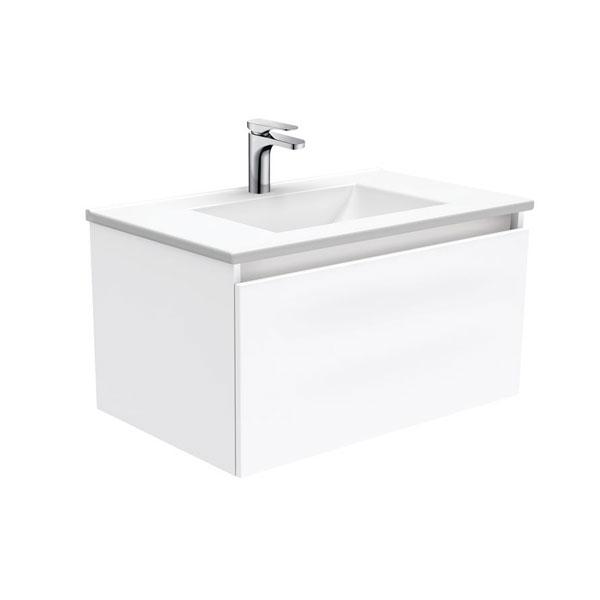 Fienza Vanessa Manu Wall Hung Vanity 750mm - 1200mm - White - Wellsons