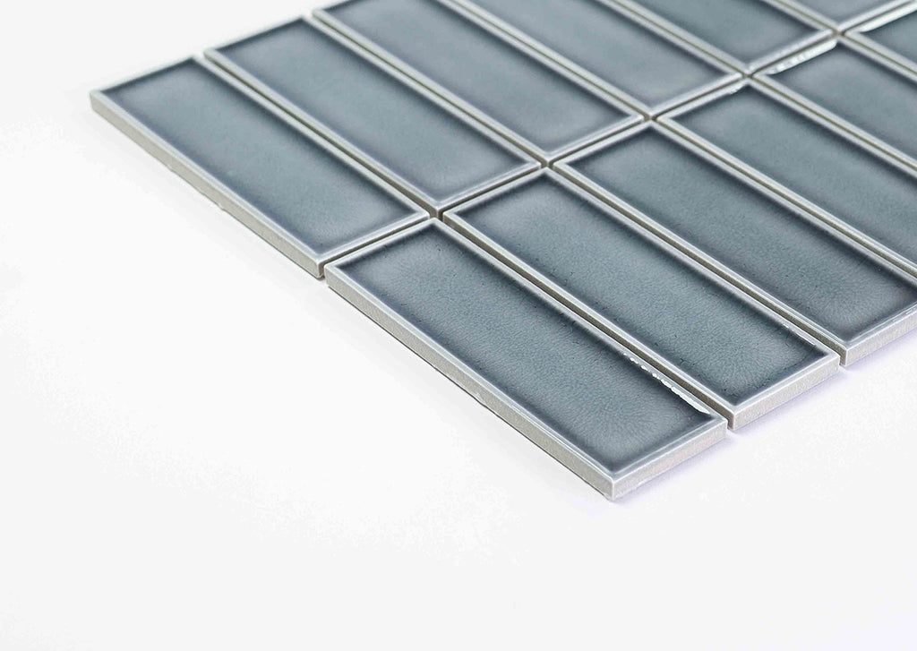 Vida Charcoal Gloss Kit Kat Mosaic Tile