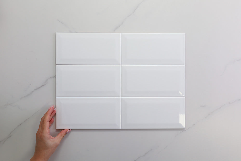 Windsor Bevelled White Gloss Subway Tile
