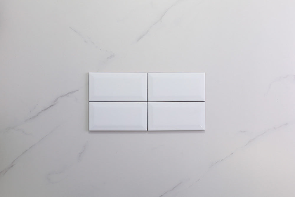 Windsor Bevelled White Gloss Subway Tile