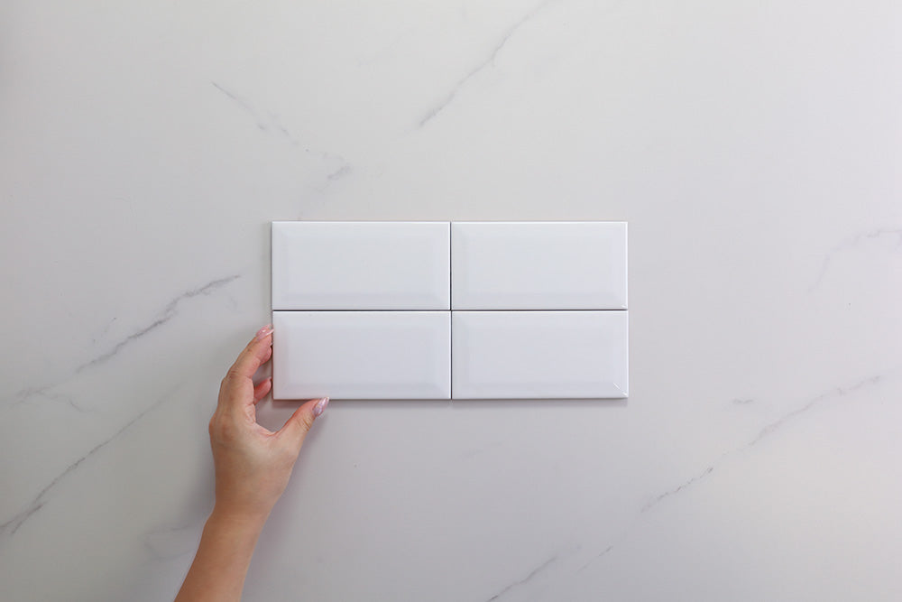 Windsor Bevelled White Gloss Subway Tile