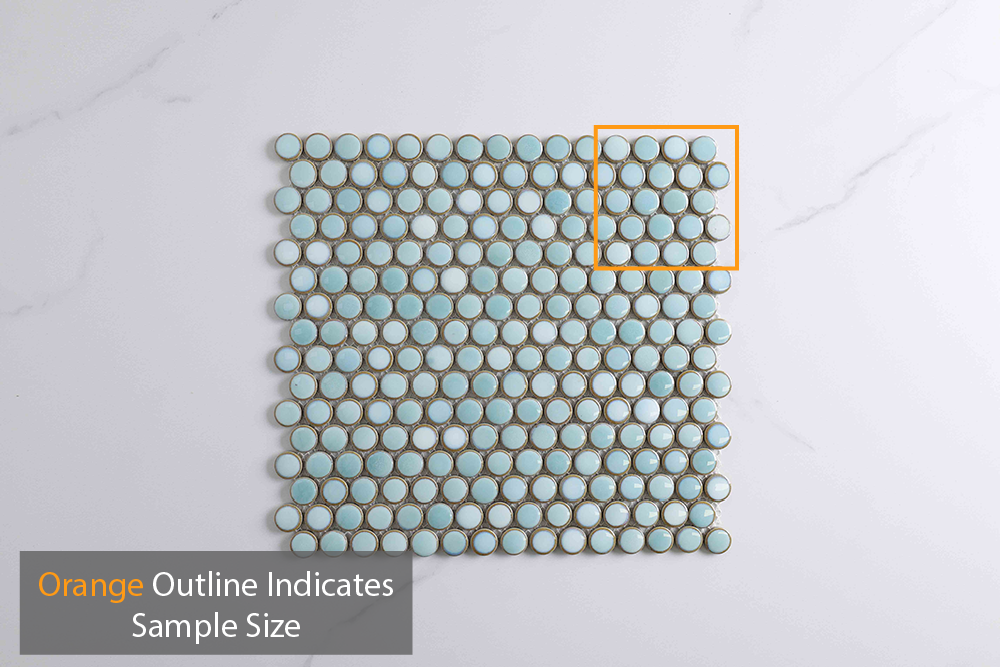 Bindi Green Mint Gloss Penny Round Mosaic Tile