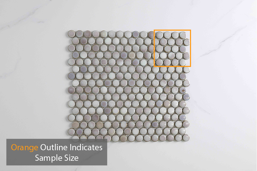 Bindi Olive Gloss Penny Round Mosaic Tile