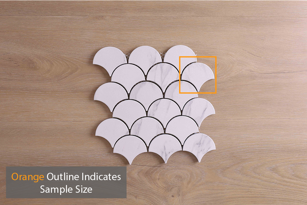 Orchard Carrara Matt Fishscale Tile