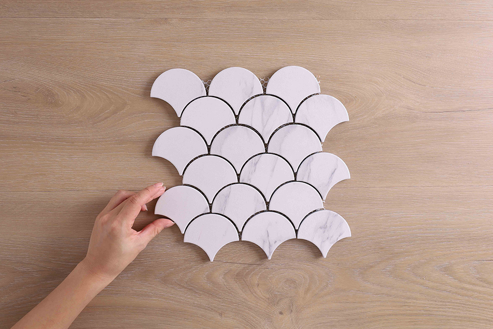 Orchard Carrara Matt Fishscale Tile