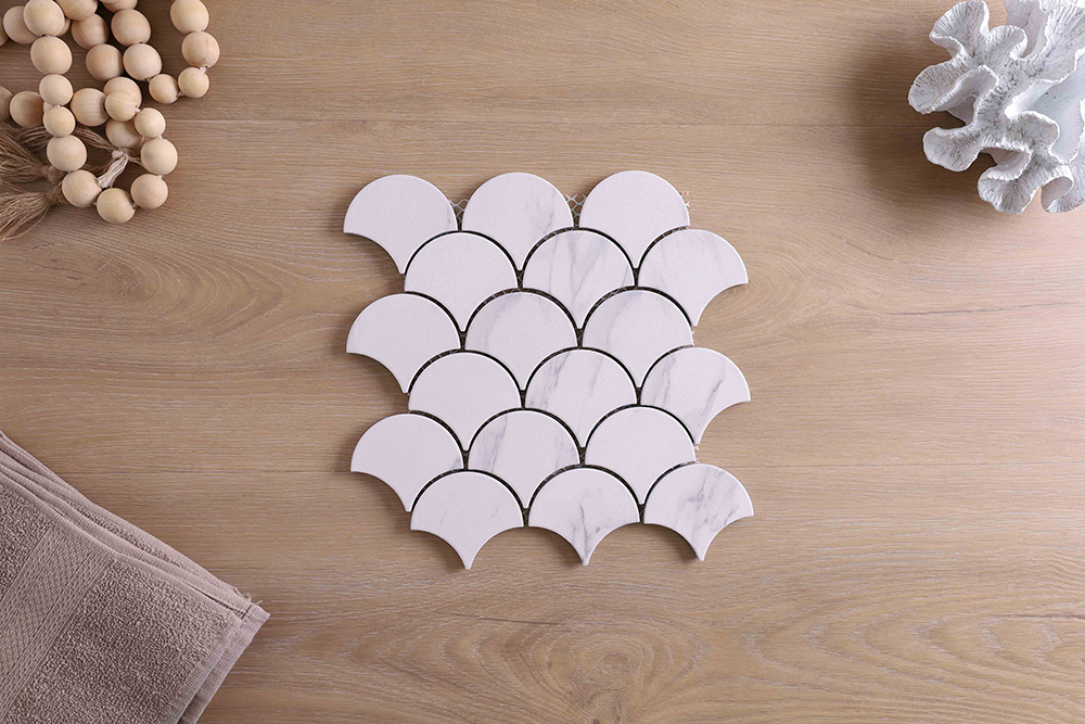 Orchard Carrara Matt Fishscale Tile