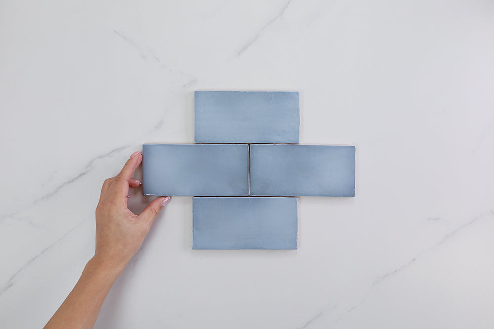 Palm Springs Blue Gloss Subway Tile
